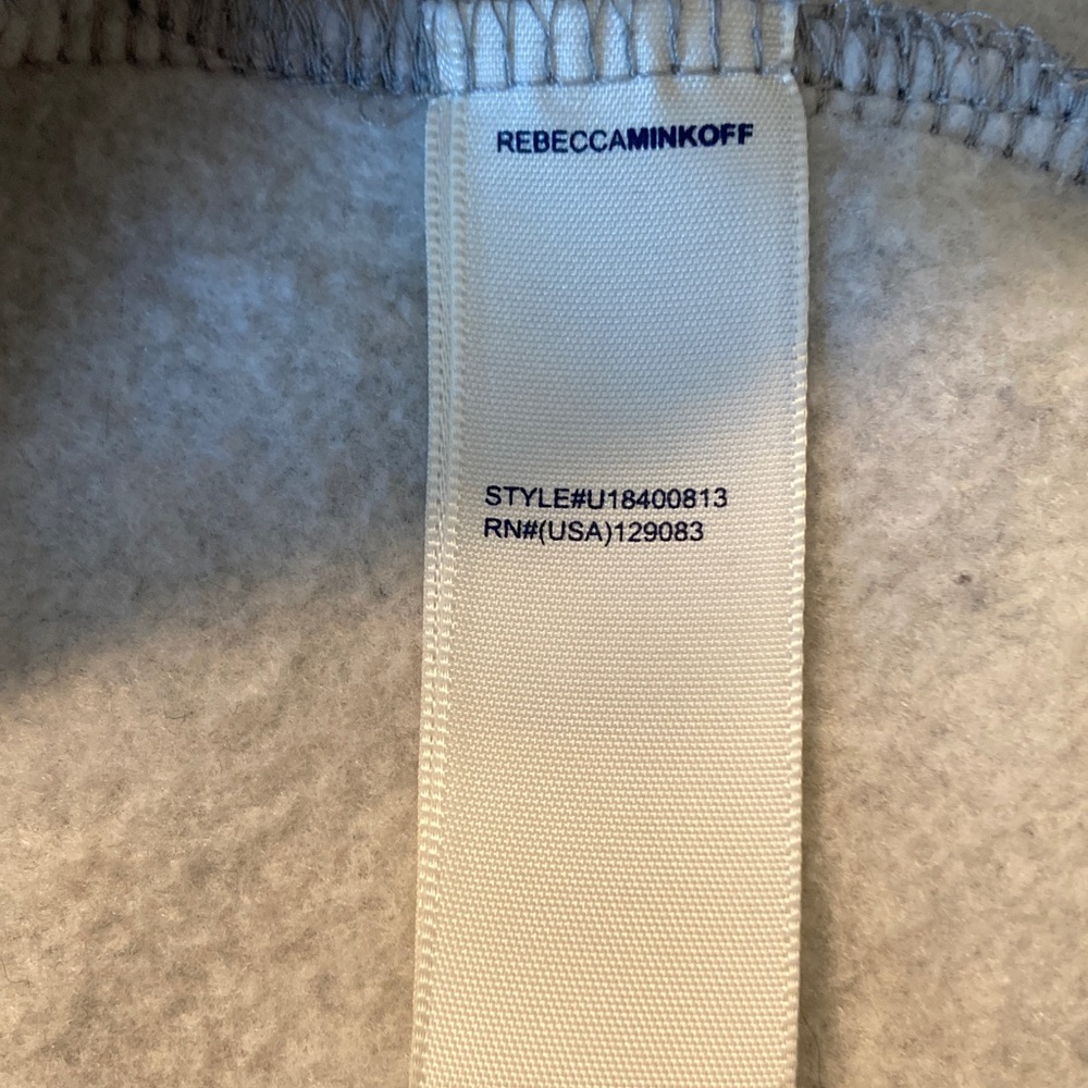 Rebecca Minkoff Gray Sweatshirt Women Size L with Arm & Back Snaps - Picture 10 of 13